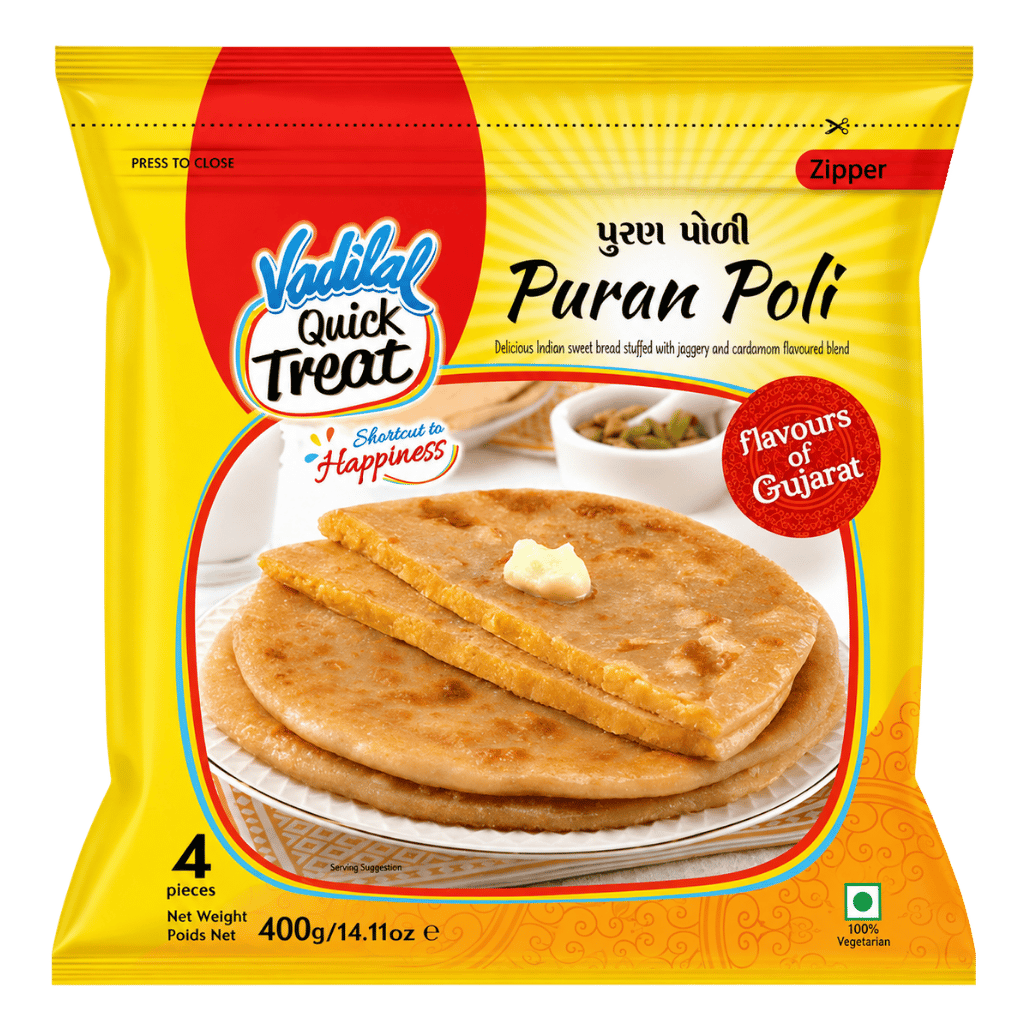 Vadilal Puran Poli 4 Pcs 400 g buy online USA - 1